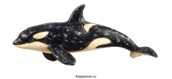 [Transparent Background PNG]Orca Decorative Figurine on White Background