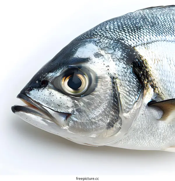 Close-up of a Fresh Fish Head