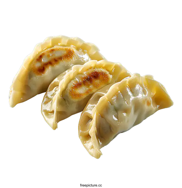 [Transparent Background PNG]three dumplings isolated on white background