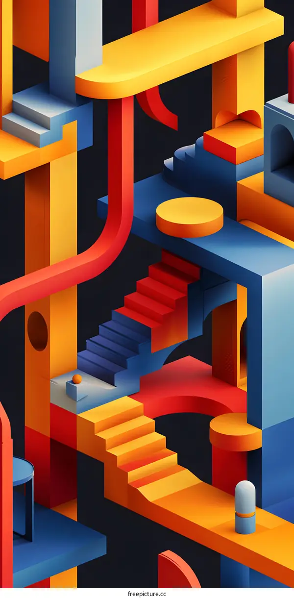 3D geometric shapes illustration