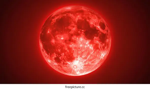 Red Blood Moon Spectacular Celestial Event
