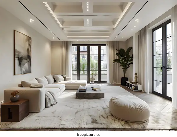 Modern minimalist living room