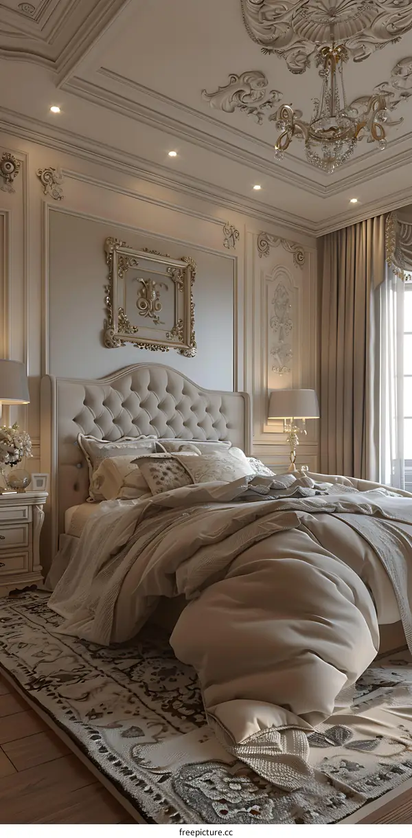 European-style luxury bedroom
