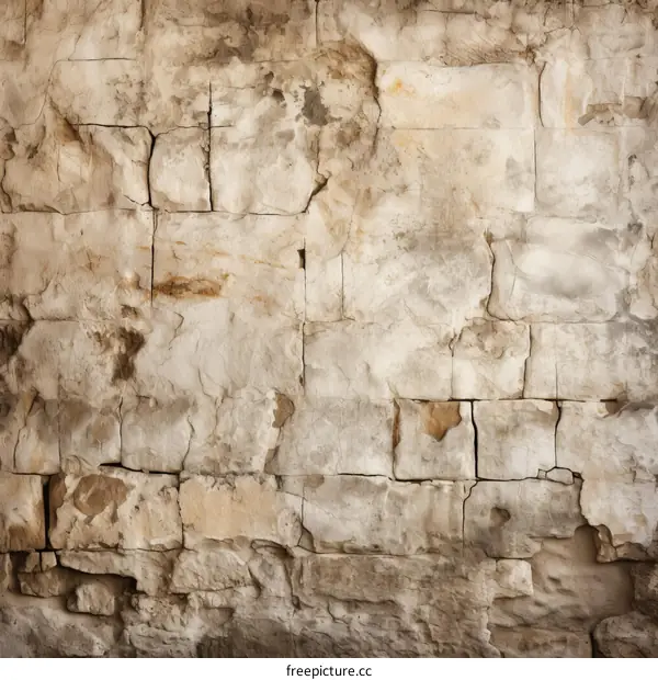 Weathered Limestone Wall Texture