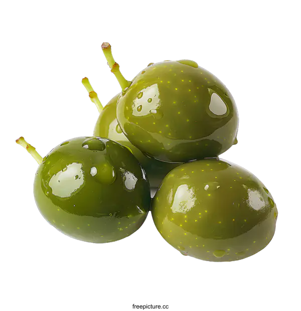[Transparent Background PNG]Green olives on white background