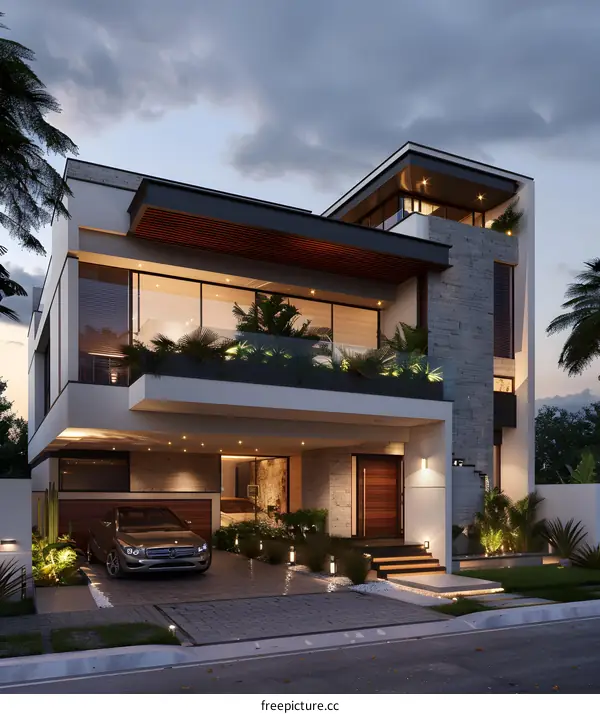 Modern Minimalist Two Storey House Design