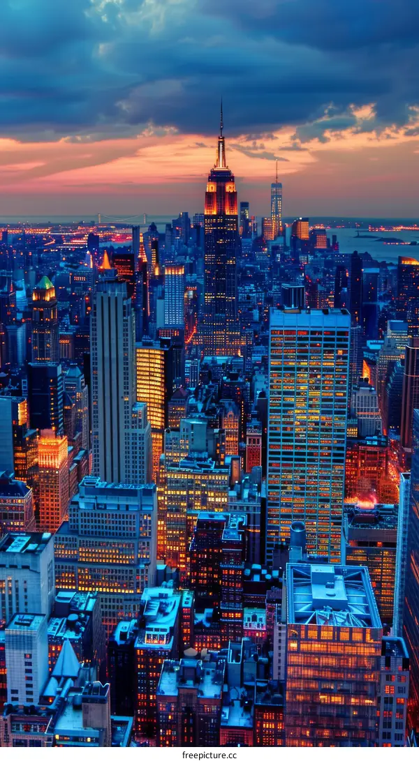 New York City Skyline at Dusk