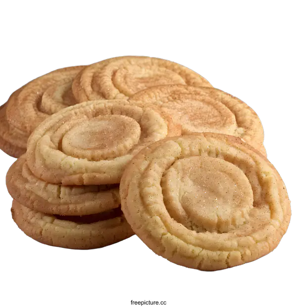 [Transparent Background PNG]Freshly Baked Snickerdoodle Cookies