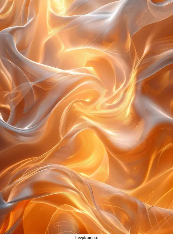 Abstract Texture of Golden Silk