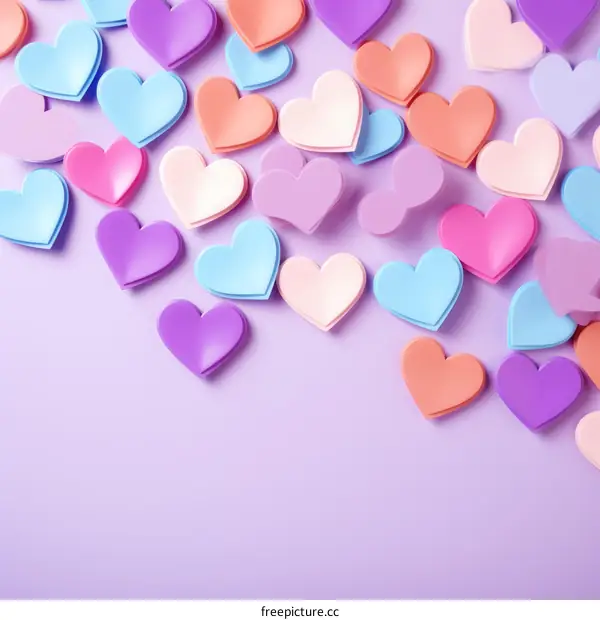 Pastel Hearts Background Pattern