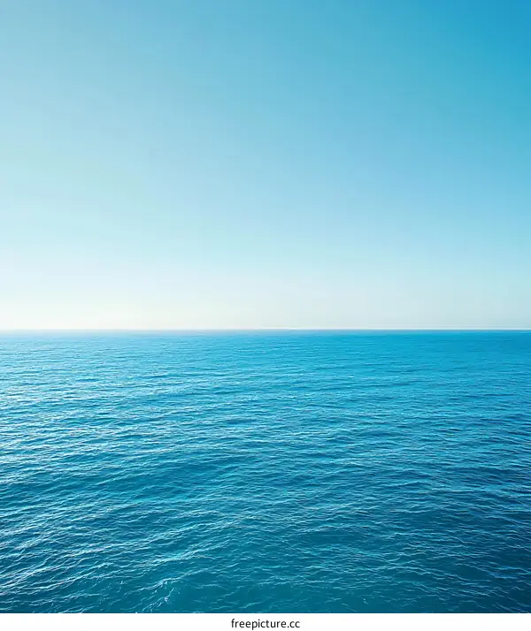 Blue Ocean Sky Horizon Water