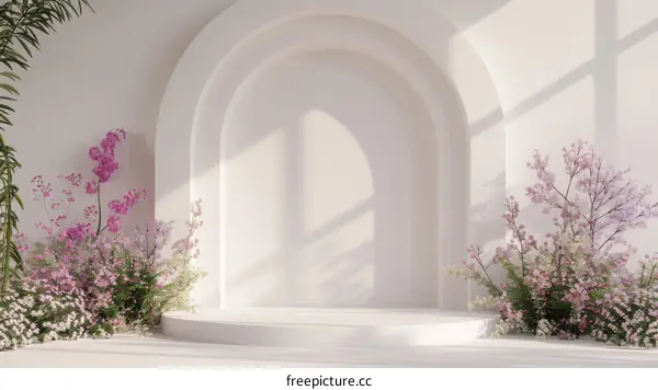 Elegant Floral Display in a Modern Setting