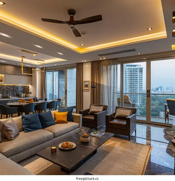 Modern luxury living room interior design