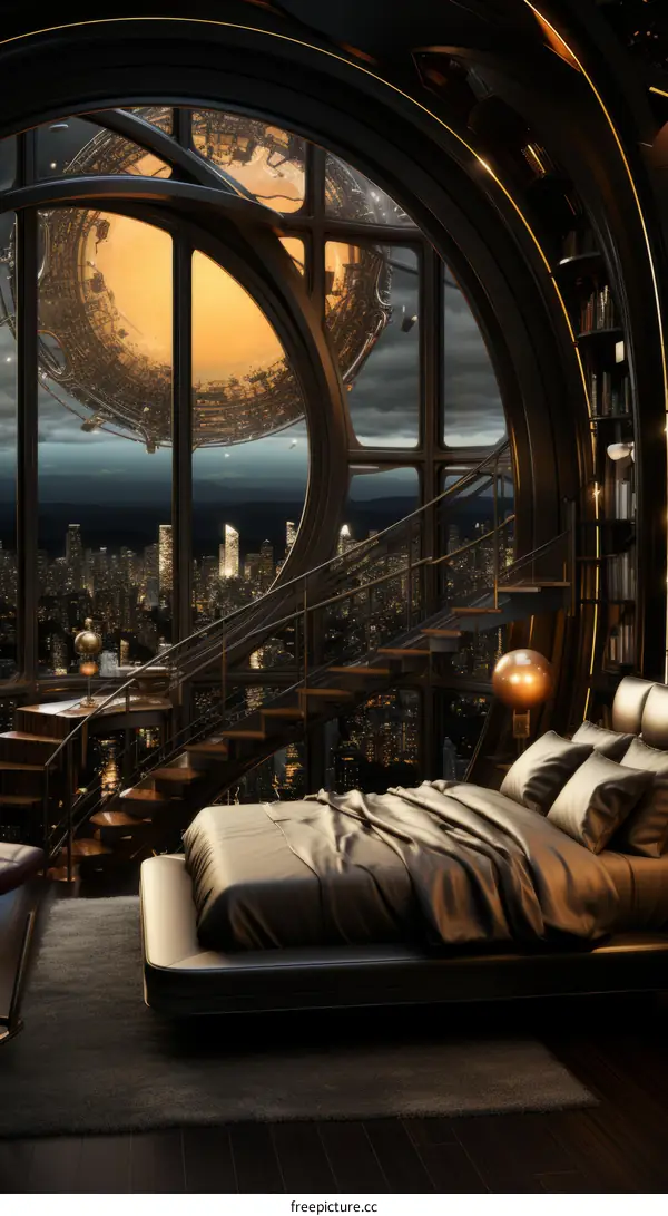 futuristic bedroom interior design