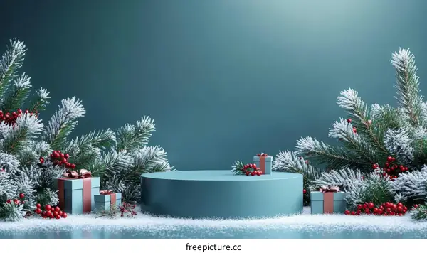 Christmas Holiday Gift Display Podium