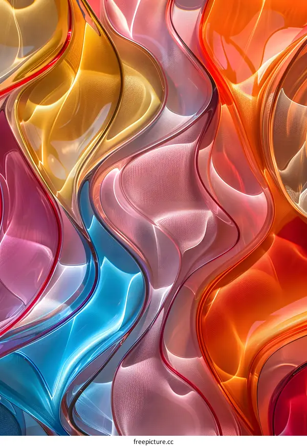Abstract colorful waves background
