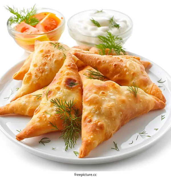 Delicious Fried Dumplings on a Plate