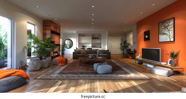 A living room in IKEA style