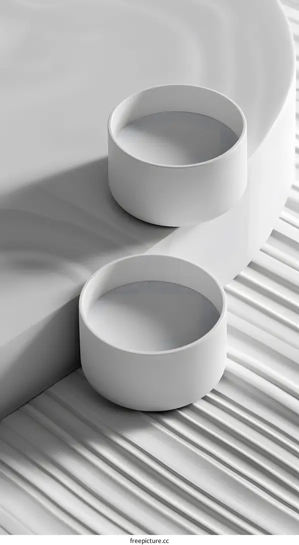 Minimalist White Cylinder Podium Mockup