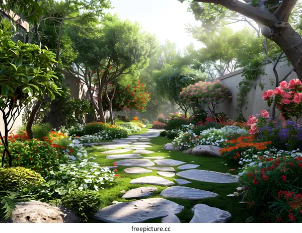 Garden landscape design renderings