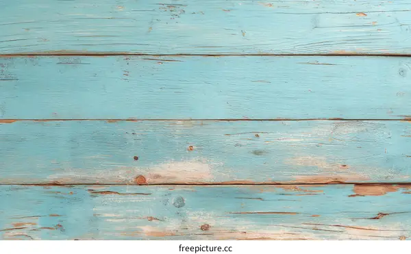 Vintage Light Blue Wooden Planks Background