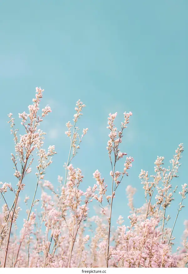 Pink Flowers and Blue Sky
