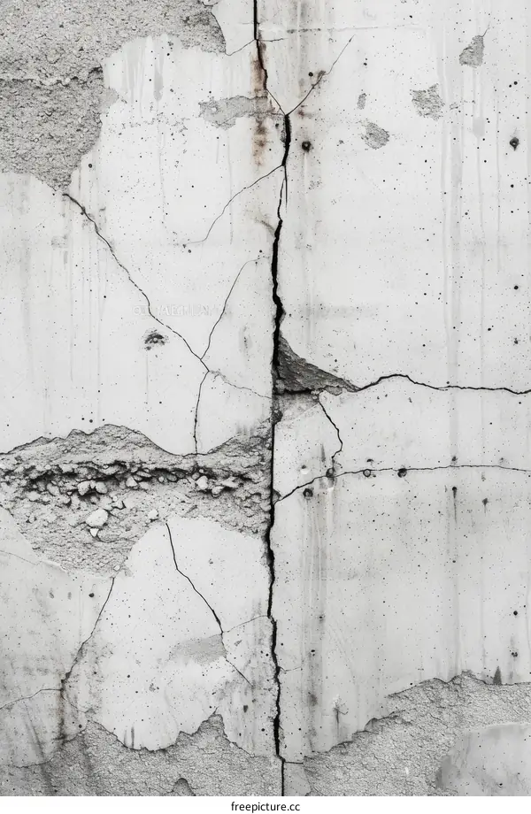 Cracked Concrete Wall Texture Background