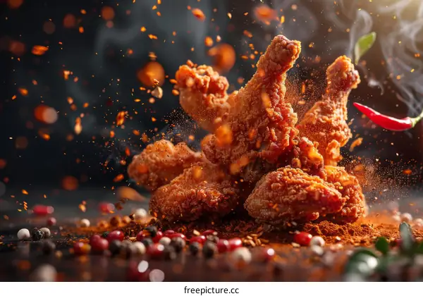 Crispy Fried Chicken with Spicy Spices