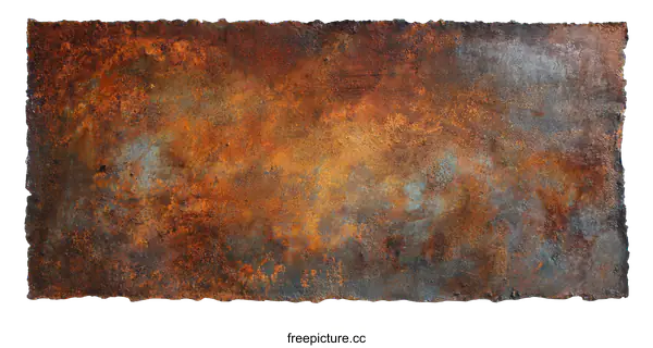 [Transparent Background PNG]Abstract Rust Textured Artwork