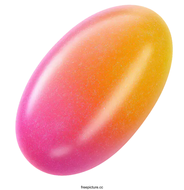 [Transparent Background PNG]Colorful Gradient Oval Shape Illustration