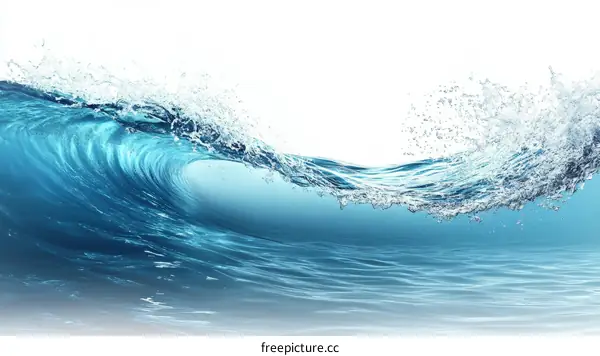 Powerful Ocean Wave Splashing