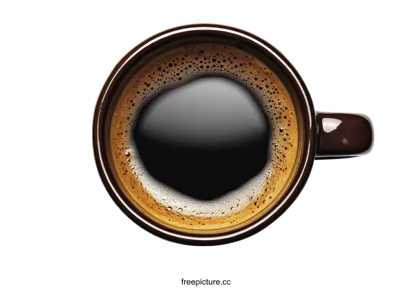 [Transparent Background PNG]Closeup of a Cup of Coffee