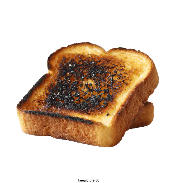 [Transparent Background PNG]Burnt Toast Close-up