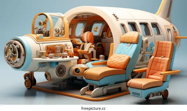 Futuristic Airplane Interior Design