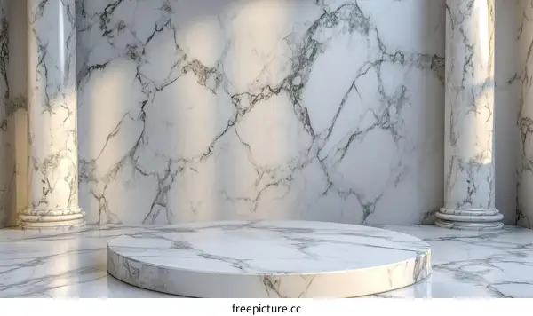 Marble Column Room with Round Stage