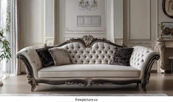 Ornate Sofa in Elegant Interior Design