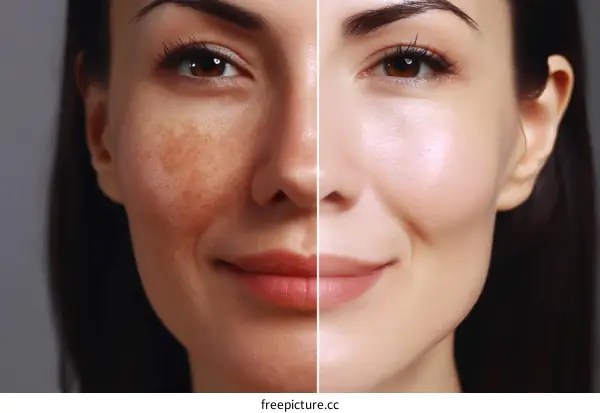 Before and After Skin Treatment Comparison Photo