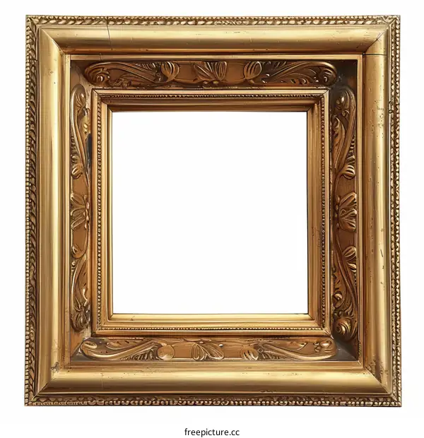 ornate gold gilded wooden picture frame