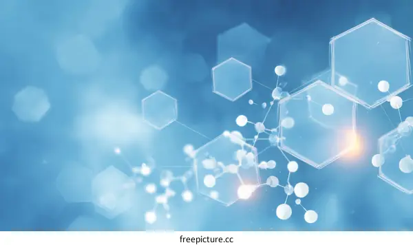 Abstract Hexagon Molecular Structure Background