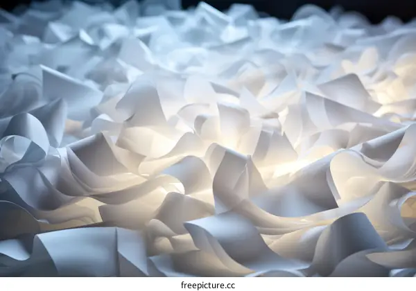 Illuminated Crumpled Paper