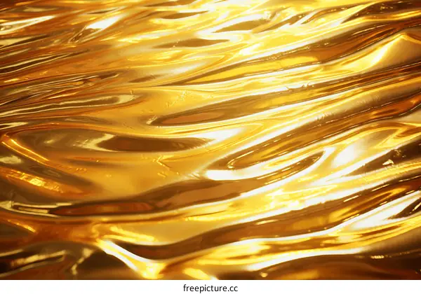 Golden waves of molten metal