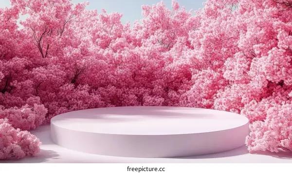 Pink Cherry Blossom Display Stand