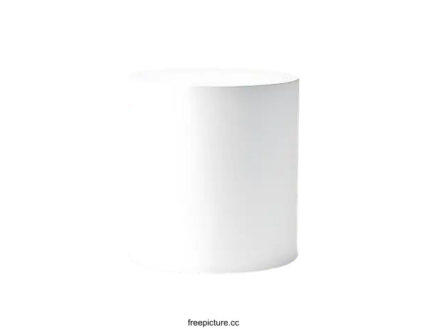 [Transparent Background PNG]White Cylindrical Display Stand for Product Presentation