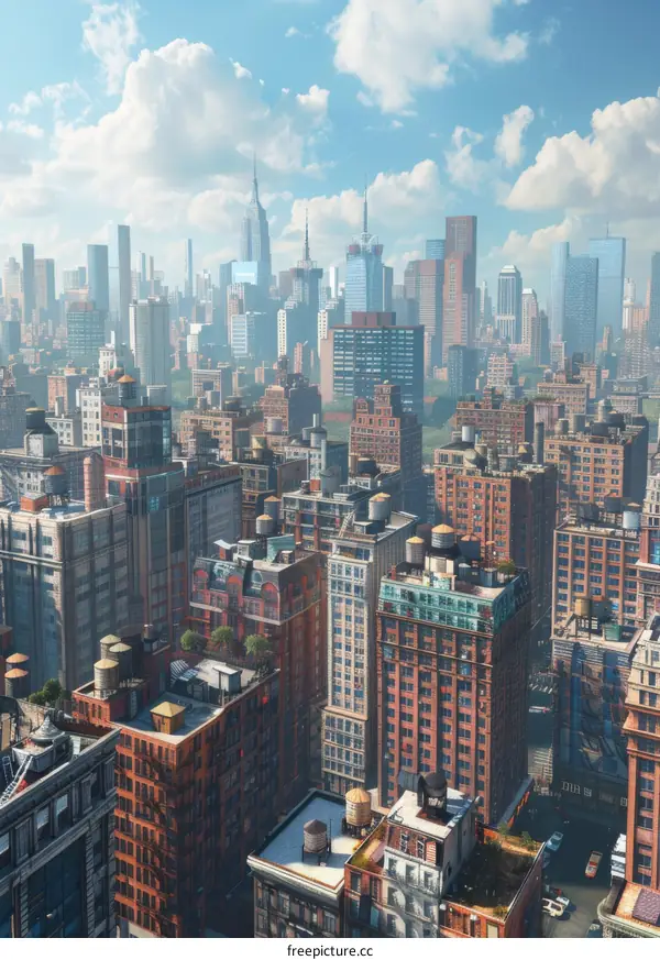 Aerial View of the New York City Skyline