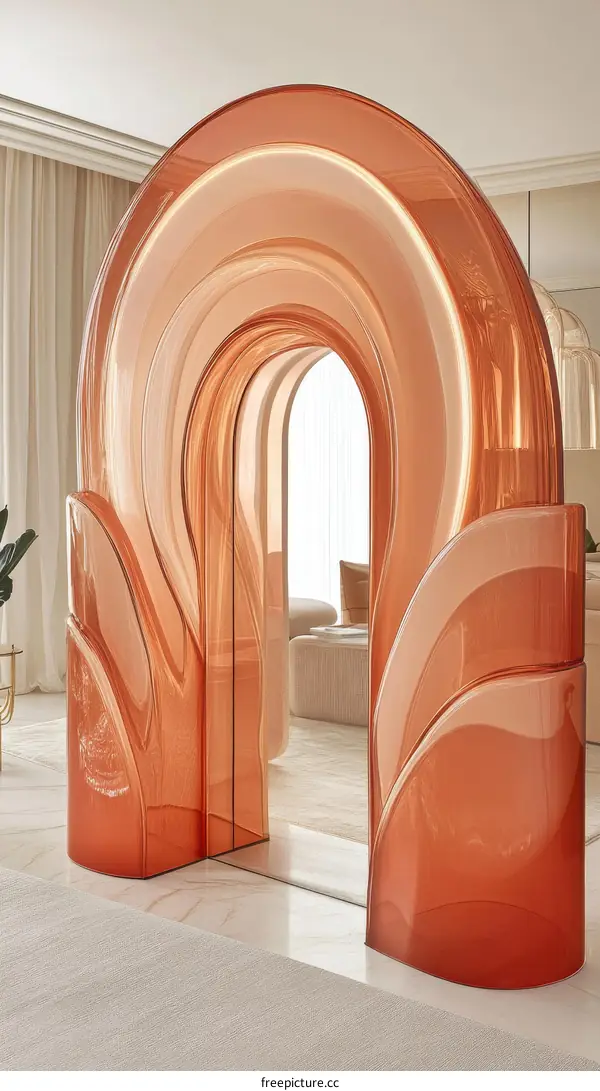 Modern Arch Shaped Decorative Interior Partition