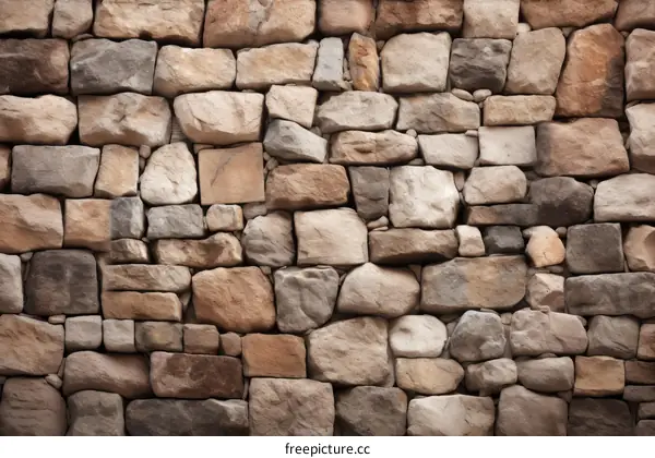 Weathered Stone Wall Texture: Rough, Natural Masonry
