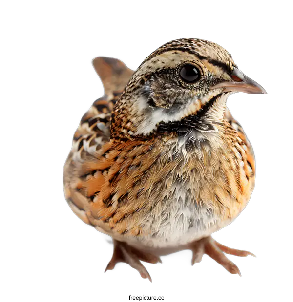 [Transparent Background PNG]Close-up Portrait of a Brown and White Bird