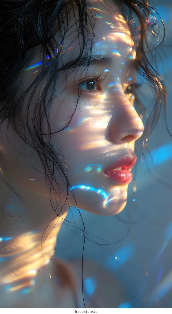 Woman with Light Reflections