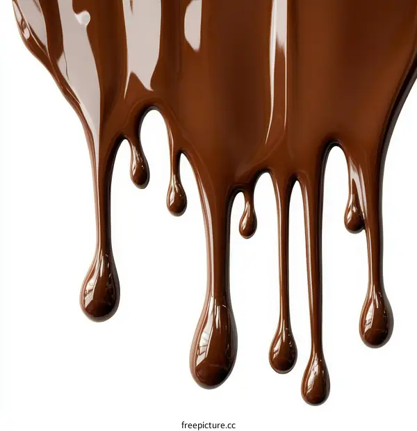 Melted Chocolate Drips Close-up