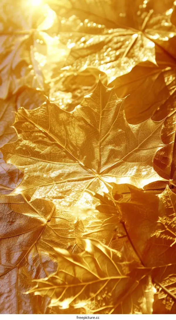 Golden autumn leaves